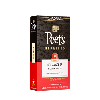 Peets Coffee皮爷 peets胶囊咖啡 强度9 醇黑奶香咖啡53g（10*5.3g）法国进口