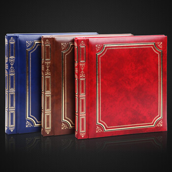 Nakabayashi仲林NCL相册DIY覆膜粘贴式纪念册家庭商务复古影集 棕色【pu皮封面】