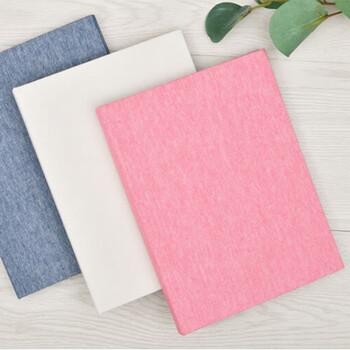 Nakabayashi仲林插页式相册本48张7寸/布艺插袋式家庭影集/横版相册簿照片书 A-COP2L-480B 蓝色