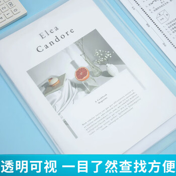 晨光（M&G）磨砂A4透明拉链袋防水加厚学生考试袋资料收纳袋EVA柔软文件袋ADMN4280 10个装