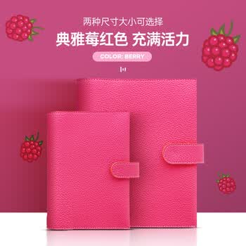 Filofax笔记本英国进口高档活页手帐软皮面简约商务办公会议记录日程礼品礼盒装POP A6蓝莓色029401伴手礼