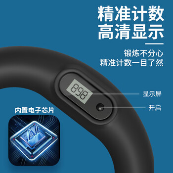 米客计数握力圈男练手力专业手指力康复训练家用 计数-黑色-20KG