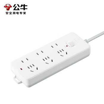 公牛（BULL）插座 插线板/插排/排插/接线板/拖线板 GN-402 6位总控全长10米