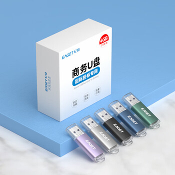 忆捷（EAGET）8GB USB2.0 U盘 招标投标小u盘 迷你便携 车载U盘 电脑手机办公学习通用优盘  5个/盒F2