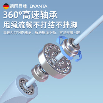 欧梵达轴承跳绳儿童小学专用钢丝绳专业竞速初中生中考不打结绳子