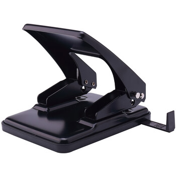 可得优A4两孔活页打孔机活页扣2孔全金属带标尺装订机10页小型活页本凭证可打四孔打洞机