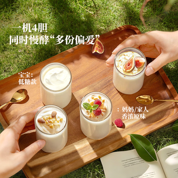 OIDIRE 酸奶机 家用全自动酸奶发酵机纳豆机米酒机泡菜机小型智能恒温发酵机玻璃内胆+玻璃分杯 ODI-SA23