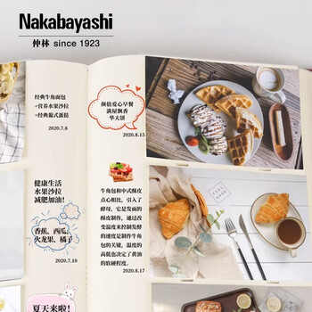 Nakabayashi仲林插袋式相册本200张6寸/PU皮复古影集/插页家庭相薄/diy纪念册照片书 NBZJ-2UP6-R