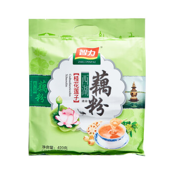 智力桂花莲子西湖藕粉420g/袋（14小袋）冲泡即食莲藕粉羹代餐粉