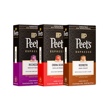 皮爷咖啡peets胶囊咖啡30颗装（强度8*1+9*1+10*1+搪瓷杯*1）法国进口