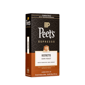 Peets Coffee 皮爷peets胶囊咖啡 强度10 精粹浓缩咖啡53g（10*5.3g）法国进口