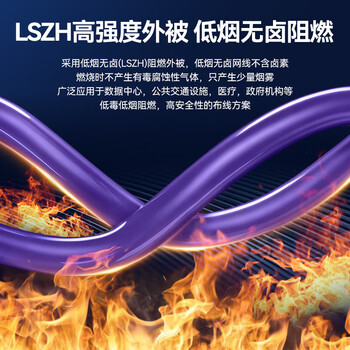 山泽七类万兆双屏蔽网线【0.57±0.008mm纯铜芯】CAT7类抗干扰低烟无卤 工程家装网络箱线50米 705SZP