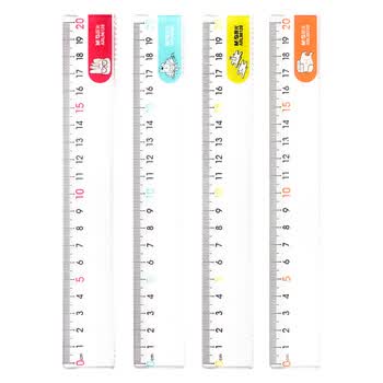 晨光（M&G）20cm学生直尺考试绘图制图波浪边尺子开学文具颜色随机ARL96128中高考专用