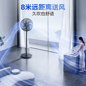 美的（Midea）【超级单品】七叶轻音立式电风扇家用柔风落地扇台式桌面小型风扇大风量节能摇头宿舍电扇 SAF30AB