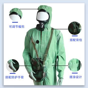 実物　中国軍　FFF02型防毒服　荒漠型　　未開封 FFF02式防毒衣｜军用级核生化防护服！轻型半透气+全身分体设计，关键