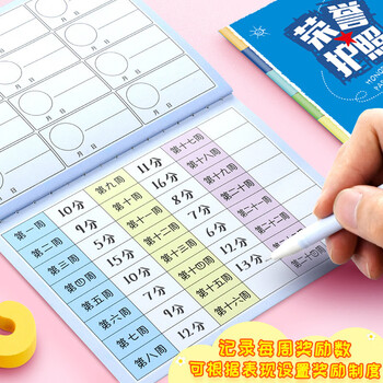 誉禾中小学生绿色荣誉护照儿童奖励贴纸本印章收集册集分册班级管理手册积分本10本装 4305