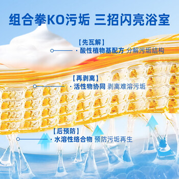 水卫士浴室清洁剂玻璃地板瓷砖水龙头卫生间厕所马桶清洗剂500g