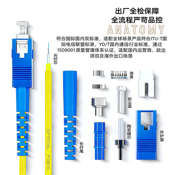 山泽光纤跳线 SC-SC工程级单模单芯【3.0mm粗径抗弯耐损】UPC尾纤 阻燃低烟无卤光纤网线 3米G0-SCSC03