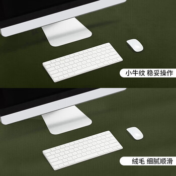 BUBM 鼠标垫中号办公室桌垫笔记本电脑垫键盘垫写字台桌垫游戏家用垫防水支持大货定制 墨绿色中号单面