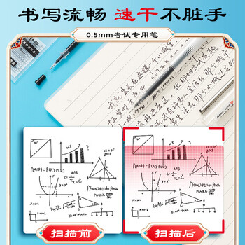 晨光（M&G）学生考试绘图(黑0.5中性笔2B涂卡铅笔橡皮套尺替芯)学习考试用考试套装HAGP1043