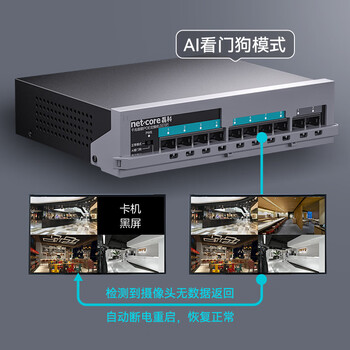 磊科（netcore）SG10P千兆POE交换机 8口百兆POE+2口千兆级联 企业级安防监控摄像头网络分线器 功率130W