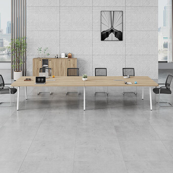 薇泰小型会议桌长条桌会议室工作台培训洽谈办公桌椅组合 3.0米单桌