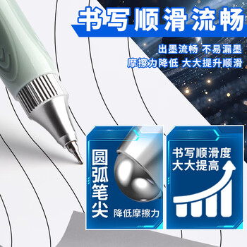 晨光（M&G）按动中性笔0.5mm黑速干刷题学生考试办公签字笔签字笔颜色随机V-AGPK4901 3支