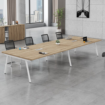薇泰小型会议桌长条桌会议室工作台培训洽谈办公桌椅组合 3.0米单桌