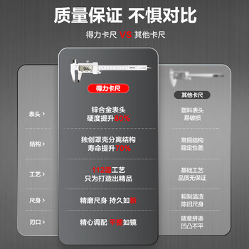 得力(deli)游标卡尺全金属高精数显卡尺高清大屏电子卡尺符合国标 得力(deli)游标卡尺全金属高精数显卡尺高清大屏电子卡尺符合国标