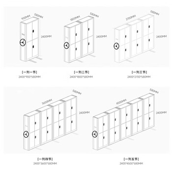 奈高密集架档案柜钢制资料文件密集柜移动轨道手摇式一列五组每立方