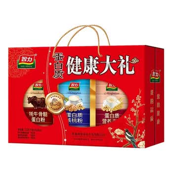 智力蛋白质健康大礼1050g/盒（350g*3罐）五谷代餐粉长辈送礼佳品