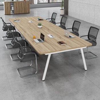 薇泰小型会议桌长条桌会议室工作台培训洽谈办公桌椅组合 3.0米单桌