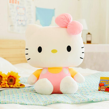 哈喽kt猫kitty玩偶公仔毛绒玩具女孩娃娃创意生日礼物女 粉色经典凯蒂
