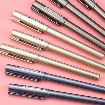 晨光(M&G)文具AGPB5805/1.0mm X200系列金属质感中性笔子弹头商务办公签字笔 黑色 12支/盒 1盒装