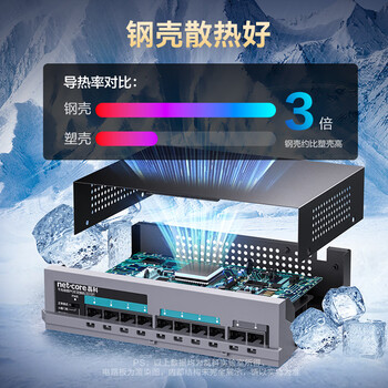 磊科（netcore）SG10P千兆POE交换机 8口百兆POE+2口千兆级联 企业级安防监控摄像头网络分线器 功率130W