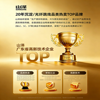 山泽 光纤跳线 LC-LC工程电信级单模双芯3.0线径UPC光纤尾纤 阻燃低烟无卤 机房光纤线 10米G1-LCLC10