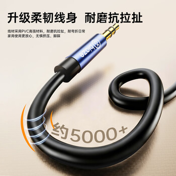 毕亚兹 3.5mm转双莲花 音频线一分二 AUX立体声音响线  红白2RCA公对公连接线 手机电脑功放转接线 1.5米