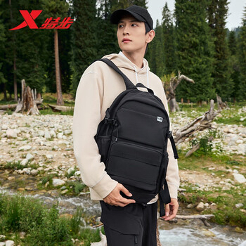 特步小巢背包双肩包大容量旅行防水登山出行初高中学生书包户外轻便