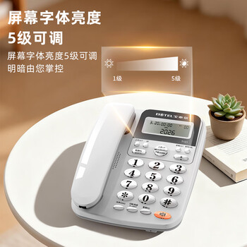 宝泰尔电话机座机 固定电话 办公家用 免提通话/支持电话交换机 固话机 酒店商务 T121 免提版灰色