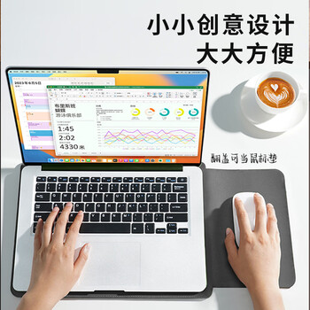 JPLAYER 笔记本电脑内胆包适用联想小米华为苹果macbook14-15英寸简约轻薄皮质电脑保护包 黑 