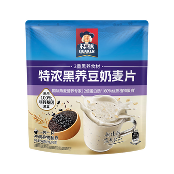 桂格（QUAKER）特浓黑养豆奶麦片560克（28g*20袋）三重黑营养 浓醇倍好喝