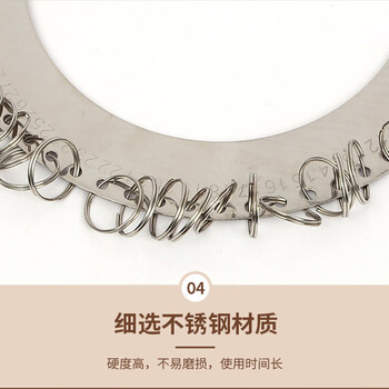 格立特（gelite）不锈钢加厚钥匙盘18位+19个标记牌圆环圈 旋转式防刮钥匙收纳器 多钥匙分类管理盘 便携钥匙扣