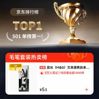 晨光（M&G）便携自来墨毛笔套装可加墨签字笔(毛笔1支+墨汁1瓶)2件套【HAWB0243】