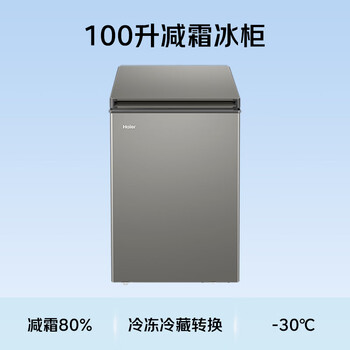 海尔（Haier）100升单温小冰柜家用减霜小冰箱小型冷柜大容量深冷速冻小冰箱BC/BD-100GHCD