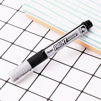 派通（Pentel ）彩色圆头油漆笔 防水速干记号笔粗头大字广告笔MMP20 银色单支装