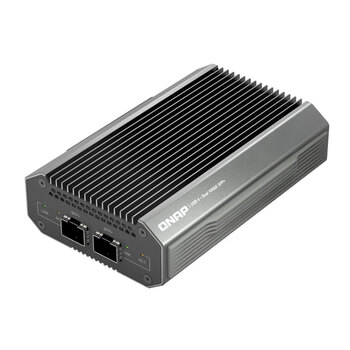 威联通（QNAP）QNA-UC10G2SF网络转换器USB4Type-C转10GbE SFP+万兆光口兼容USB4和雷电3/4端口 万兆 光口转换器