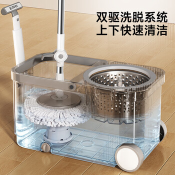 五月花旋转拖把带通一套4布免手洗家用一拖净2026擦地拖地桶吸水拖布