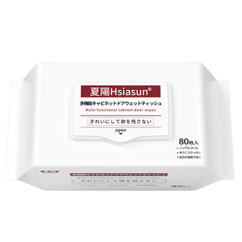 Hsiasun肤感柜门清洁湿巾80抽*2多功能清洁剂木地板家具衣橱冰箱桌面清洗
