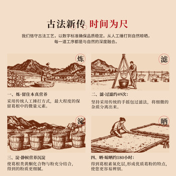 多跃10年有机野生葛根粉非遗特产正品天然葛粉不添加蔗糖营养冲饮代餐