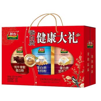 智力蛋白质健康大礼1050g/盒（350g*3罐）五谷代餐粉长辈送礼佳品